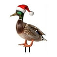 thumbnail image 4 of Xihbxyly Pollo con Sombrero Navideño, Adorno para El Suelo, Decoración Navideña, Artesanía Realista, Uso Interior y Exterior, Ideal para Jardín y Porche, 24 X 31 X 0,75 Cm, Juego de 5, 4 of 7