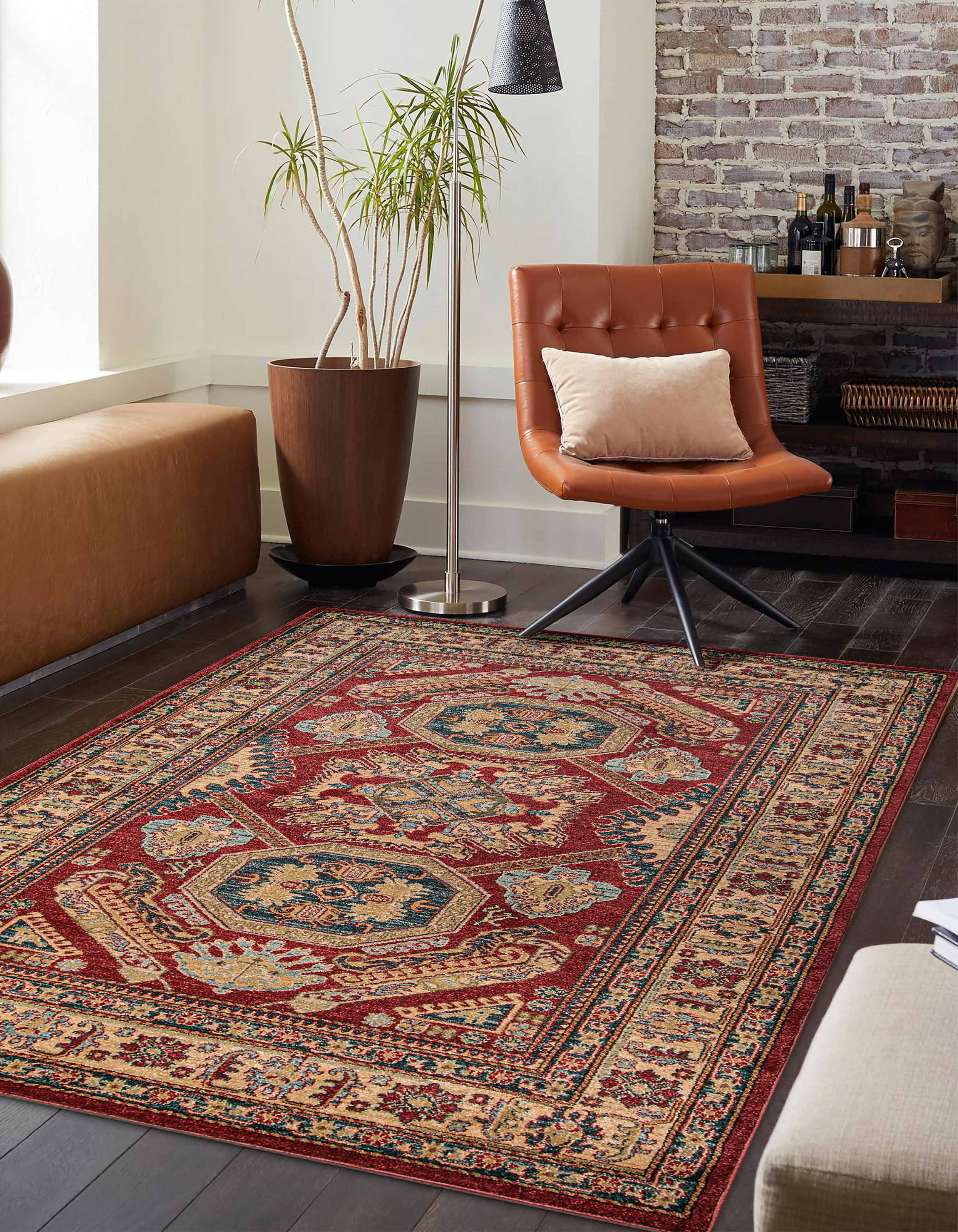 ECARPET Aisha Traditional Area Rug for Living Room, Bedroom, Dining Room, Entrance, Hallway and More.