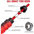 thumbnail image 4 of Cuerda para saltar deportiva, cuerda para saltar ajustable sin enredos con rodamientos de bolas rápidos, mango de espuma viscoelástica antideslizante, cuerda para saltar duradera para gimnasio de boxeo y fitness (rojo) JM, 4 of 5