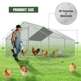thumbnail image 5 of 10' x 13' x 6.6' Large Metal Chicken Coop with Run for 20 Chickens, Chicken Runs for Yard with Cover for Water-Resident, Walk-in Poultry Cage Chicken Pen/House Outdoor for Hen, Duck, Rabbit, Quail, 5 of 8