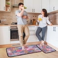 thumbnail image 2 of Coolnut Kitchen Rugs 2 Piece Waterproof Non Slip Kitchen Mat Modern Flower Kitchen Rug Set for Sink Office Kitchen Cafe, 19.7"x47.2"+19.7"x27.6" Home Decor Gifts, 2 of 7