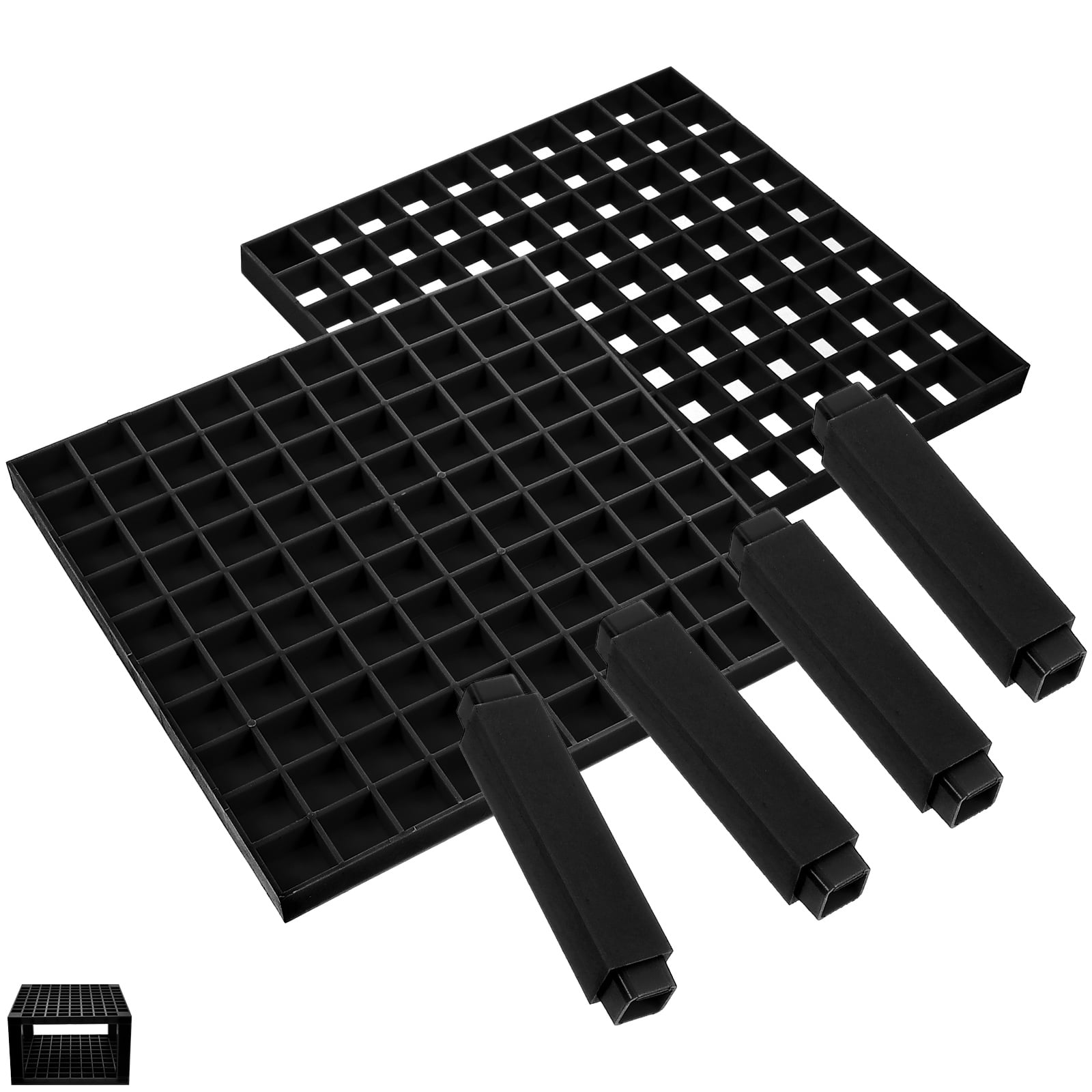 PBPBOX Black PP Paint Brush Storage Rack for Markers Pencils and Writing Instruments