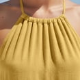 thumbnail image 5 of ClodeEU Women's Halter Neck Sleeveless Backless Maxi Dress,Beach Vacation Summer Dress with Slit Yellow,Women's Plus S, 5 of 7