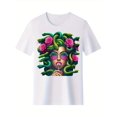 thumbnail image 2 of Camiseta de Medusa, serpiente psicodélica hippie, mito griego, para hombre. Para adultos, hombres, mujeres, adolescentes, jóvenes y ocio., 2 of 9