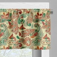 thumbnail image 5 of Ambesonne Ethnic Valance & Curtain, Paisley Style Leaves, 55"x36", Hunter Green Ruby Orange, 5 of 6