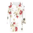 thumbnail image 4 of Robe d'Été pour Femmes Imprimée Manches Longues Col Rabattu, Robe pour Femmes, Robe Manches Longues pour Femmes Robe d'Été, 4 of 5