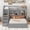 Gray, variant on Newest Twin over Full Bunk Bed with Storage Stairs & Wardrobe, Modern MDF Frame with USB Port and Light, Gray