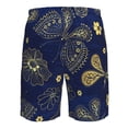 thumbnail image 6 of Kdxio Vintage Golden Butterfly Pattern Mens Casual Shorts - Drawstring Summer Beach Sports Shorts for Men, 6 of 9