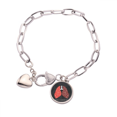 thumbnail image 1 of Logo Lung Pattern World Cancer Day Heart Chain Bracelet Jewelry Charm Fashion, 1 of 3