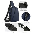 thumbnail image 6 of MMJ Sling Bag for Men Crossbody Chest Bag Large Capacity PU Leather for Commute Travel Work 11.8x7.9x3.9in, 6 of 6