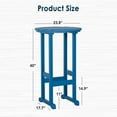 thumbnail image 3 of Nalone 40" Outdoor Bar Table, All Weather HDPE Bar Height Patio Table Counter Round Patio Cocktail Bar Table, Tall Bistro Table Pub Table for Deck, Porch, Backyard, Garden (Naby Blue), 3 of 8