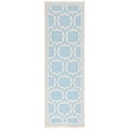 thumbnail image 2 of Safavieh Dhurries Myles Geometric Runner Rug, Light Blue/Ivory, 2'6" x 6', 2 of 7