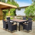 thumbnail image 2 of Outsunny 7 Pieces Outdoor Dining Set for 6, Patio Furniture Set, 2 of 9