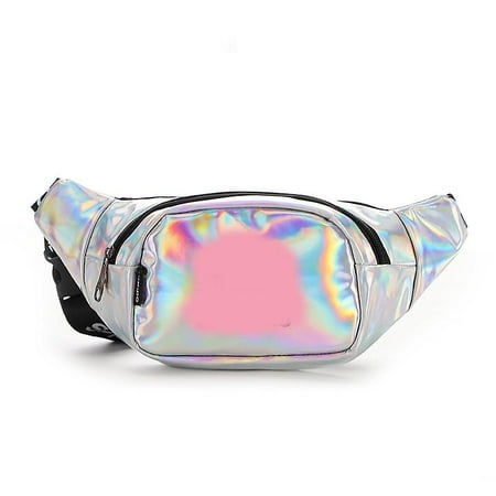 Shiny Fanny Pack Rainbow Holographic Fanny Pack Wallet, Laser Silver ...