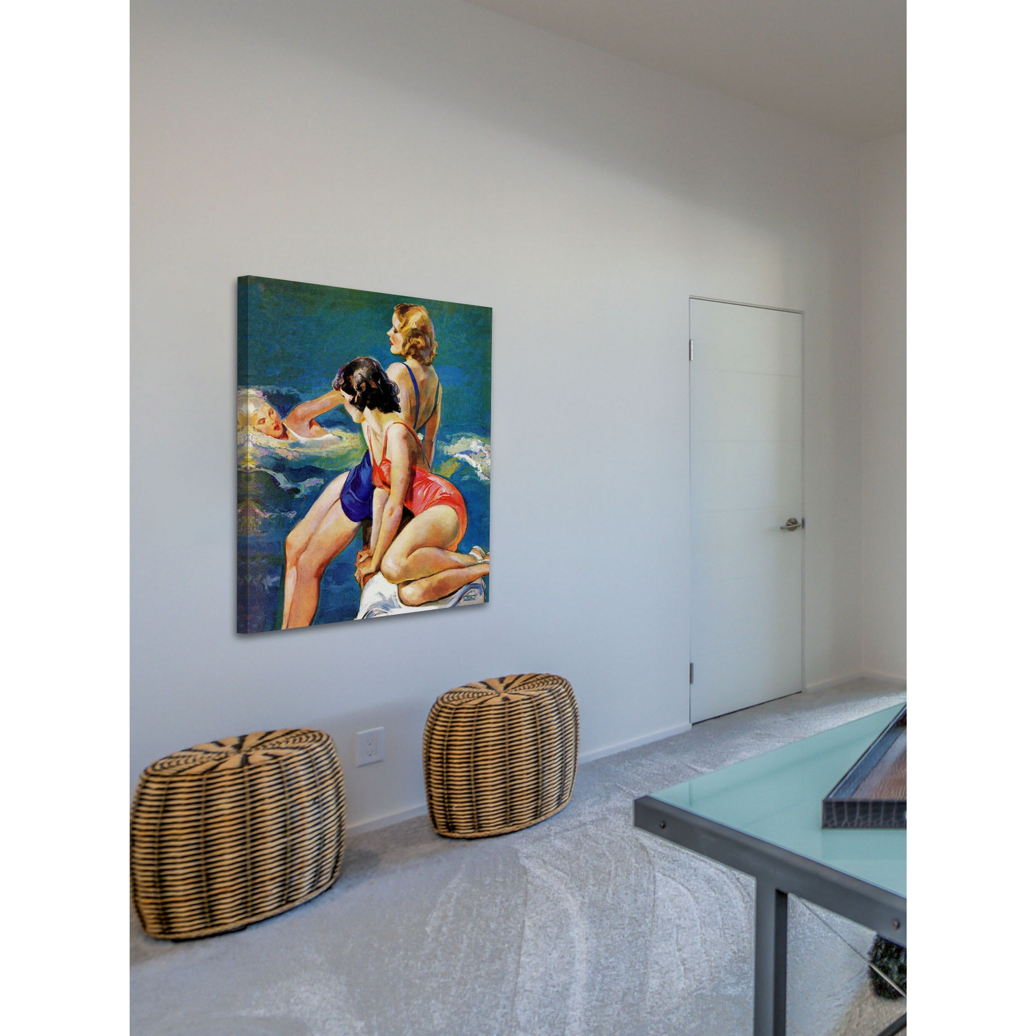 Marmont Hill "At the Pool" by John LaGatta Painting Print on Canvas