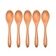 thumbnail image 1 of Juego de cucharas de madera de mango largo, cucharas de mesa de madera natural para comer y mezclar, 1 of 7