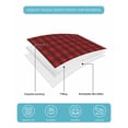 thumbnail image 5 of Quilts Twin XL Size, Red Black Plaid Soft Comforter Bedding Set for Bed, Country Vintage Star Abstract Gingham Lightweight Quilted Bedspread with Pillow Cover(2 Pieces) for All Season, 68x98 Inch, 5 of 6