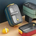 thumbnail image 2 of Bento Box Japanese Style Portable Outdoor Stainless Steel Plastic Thermal Lunch Box for Kids with Compartment Food Boxs red plastic 2, 2 of 6