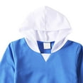 thumbnail image 5 of Ulanda Girls Oversized Hoodie Little & Big Kids Color Block Hooded Sweatshirts Trendy Long Sleeve Pullover with Pocket (Sky Blue, 5-6 Years), 5 of 7