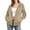 A-Khaki, variant on Women's Rain Jacket Full Zip Hooded Water Resistant Long Sleeve Outdoor Hiking Windbreaker