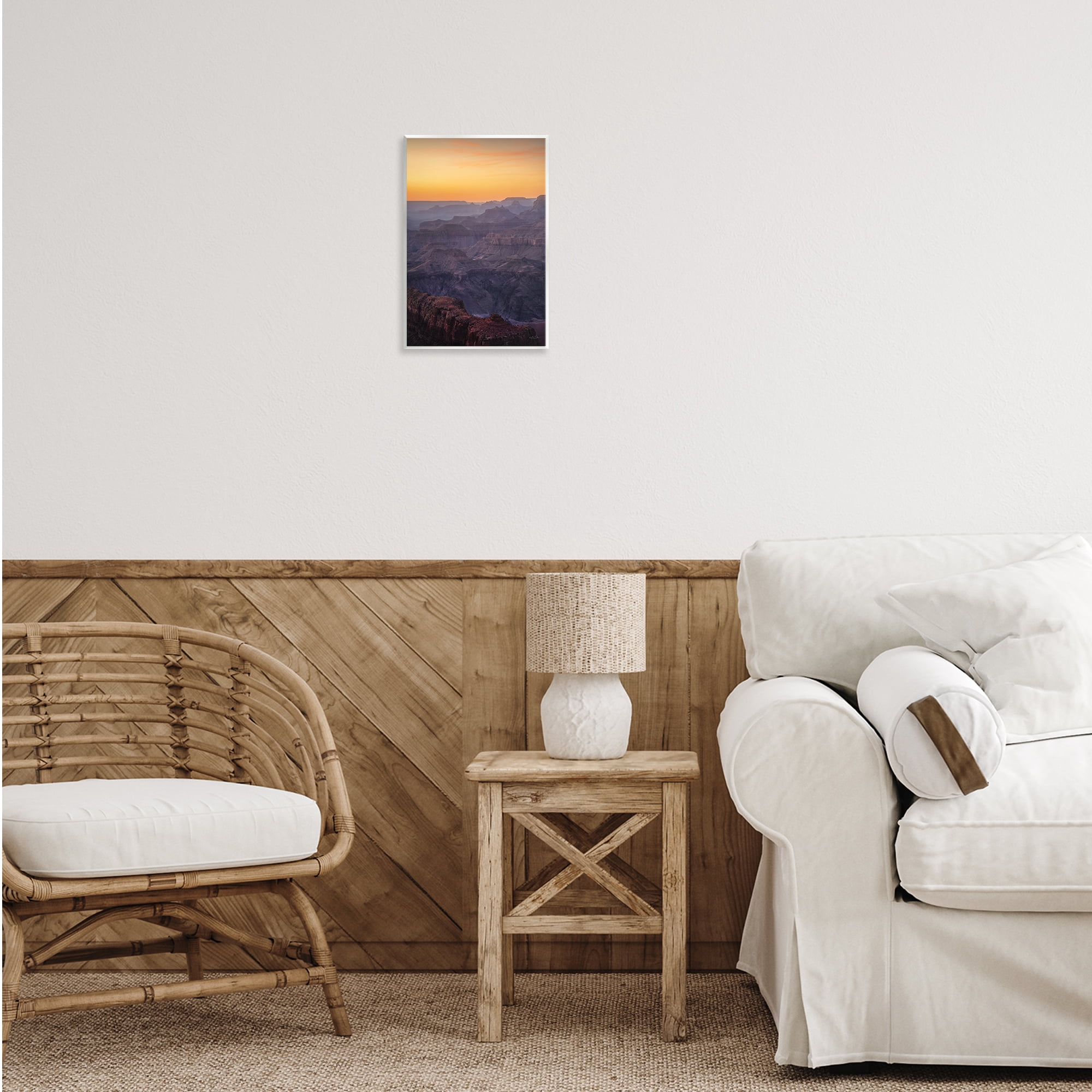 Stupell Industries Orange Sunset Canyon Landscape & Nature Photography Unframed Art Print Wall Art, 10 x 15