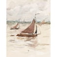 thumbnail image 2 of Carel Nicolaas Storm van 's-Gravesande 20x24 Gold Ornate Framed and Double Matted Museum Art Print Titled - Sailing Fishing Vessels on the Scheldt (1851 - 1924), 2 of 4