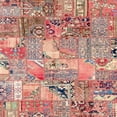 thumbnail image 1 of Ahgly Company Indoor Square Abstract Dark Salmon Pink Patchwork Area Rugs, 8' Square, 1 of 6