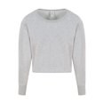 thumbnail image 2 of Ladies' Cropped Pullover Sweatshirt - HEATHER GREY - XL, 2 of 2