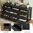 thumbnail image 6 of Garvee 9 Drawer Dresser for Bedroom, Wide Wood Chest of Drawers Handle Free, Large Modern Dresser Storage Cabinet for Living Room, Hallway Entryway and Home Office, Black, 6 of 8