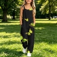 thumbnail image 4 of Taqqpue Girls Sleeveless Jumpsuit Spaghetti Strap Wide Leg Romper with Side Pockets Gradient Print Casual Summer Outfit Clothes for Girls Kids Size 5-16 Years, 4 of 10