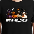 thumbnail image 3 of Happy Halloweenie Dachshund Graphic Tee Dog Lovers Cotton Blend, 3 of 6