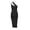 Noir, variante sur Robe Décontractée à Épaules Ouvertes Aguichant Couleur Unie Coupe Ajustée Robe Décontractée Aguichant Mince Taille Haute Robe Irrégulière Robe à Bretelles Mode