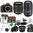 thumbnail image 1 of Cámara Réflex NIKON D5200 DX - Vers. Intl. + Lente AF-P 18-55 Mm + VR 55-300 Mm + KIT Inicio + Trípode + 2 Tarj. SD 16 Gb + Lector + Estuche + Gran Angular + TELE + FLASH, 1 of 1