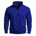thumbnail image 4 of GXWEA Men's Quarter Zip Sweater Casual Lightweight Knit Pullover Sweater, 4 of 4