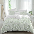 thumbnail image 2 of Green Flowers Bedding 3 Piece Duvet Cover Set Twin Size, Pastoral Farmhouse Botanical Floral Soft Microfiber Comforter Cover with Zipper Closure & Pillowcases, Wrinkle & FadeResistant Quilt Cover, 2 of 9