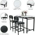 thumbnail image 3 of 2 Dining With Chairs, Marble Top 2 For Small Spaces And Modern Homes, 3 of 6