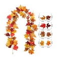 thumbnail image 4 of Fall Garland Decor - 68.9" Pumpkin & Maple Leaf Hanging Vine for Fireplace & Staircase, 4 of 7
