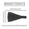 thumbnail image 3 of 3Pcs Sequin Wide Headband Black Turban Headbands African Glitter Head Wraps Stretchy Bling Hair Wraps Hair Bands Yoga Running Sport Hair Accessories for Women and Girls, 3 of 6