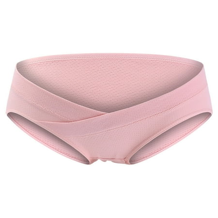 

Womens Underwear Tummy Control Low Waist Pregnancy Large Size Belly Support Simple Fashion Breathable Pregnancy Briefs Panties 6 Pack
