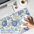 thumbnail image 4 of Long Mouse Pads for Desk,Pioneer Flower Floral Print Pattern Desk Mats on Top Of Desks, Desk Mouse Pad Extra Large with 3mm Non-Slip Base and Stitched Edge for Gaming,Office,Work,Home 31.5"x15.7", 4 of 6