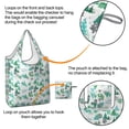 thumbnail image 4 of 5 Pack Foldable Shopping Bag,Green Christmas Tree and Text Pattern Reusable Grocery Bags with Pockets,Large Reusable Tote Bags with Handles Waterproof & Lightweight, 4 of 6
