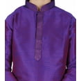 thumbnail image 3 of TRILOKI Kids Kurta Set for Boys Royal Blue Art Silk Indian Traditional Ethnic Wear, 3 of 4