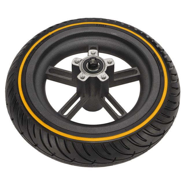 Rubber Rear Wheel Tyre Hub, High Toughness Durable Rear Wheel Tire Hub Set Shock Resistant For Maintainence Yellow
