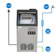 thumbnail image 4 of ZOKOP 50KG / H US Standard Stainless Steel Transparent Cover Commercial Ice Machine Ice Maker, 4 of 7