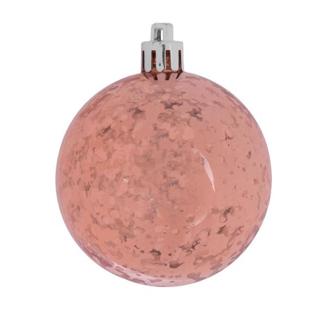 Vickerman M166658 Rose Gold Shiny Mercury Ball Ornament - 8 in.