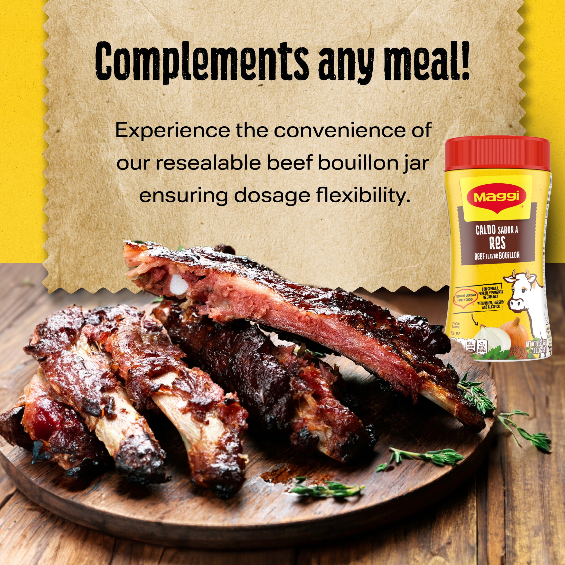 Maggi Granulated Beef Flavor Bouillon Ground, 7.9 oz