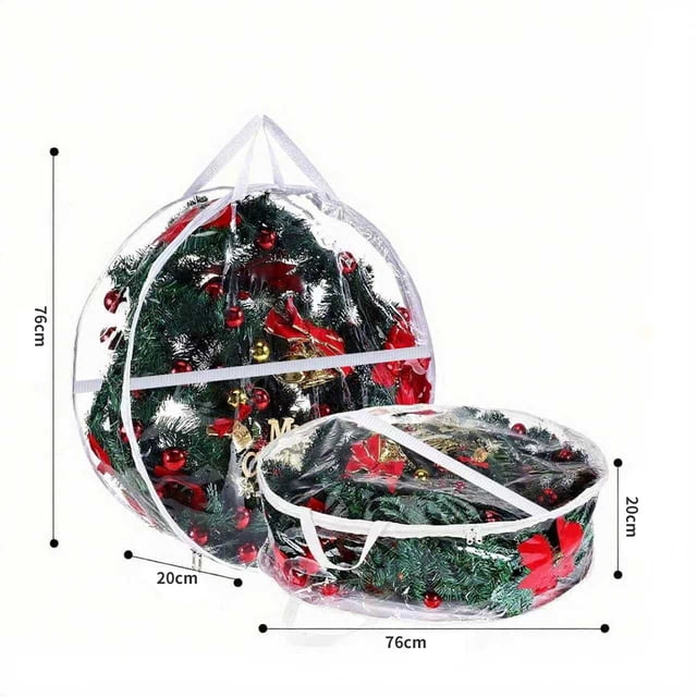 Dvkptbk Sac de Rangement pour Arbre de Noël Sac de Finition Sac de Rangement pour Arbre de Noël Sac de Rangement pour Couronne Anti-Insectes Décoration Intérieure