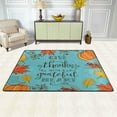 thumbnail image 2 of SKYSONIC 72x48in Thanksgiving Day Area Rug, Maple Leaves Pumpkin Non-Slip Floor Carpet for Indoor Living Dining Room and Bedroom Area, 2 of 7