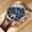 Rose Blue, variant on OLEVS Automatic Watches for Men Self Winding Mechanical Chronograph Skeleton Flywheel Luxury Dress Black Brown Leather Diamond Moon Phase Waterproof Luminous Mens Wrist Watches Reloj Para Hombre