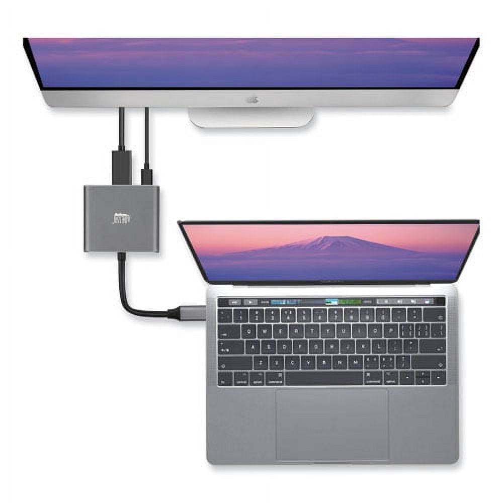 3-in-1 USB-C Multi-Port TAA Compliant Docking Station, HDMI, USB-C, USB 3 A+PD, Black/Gray | Bundle of 2 Each